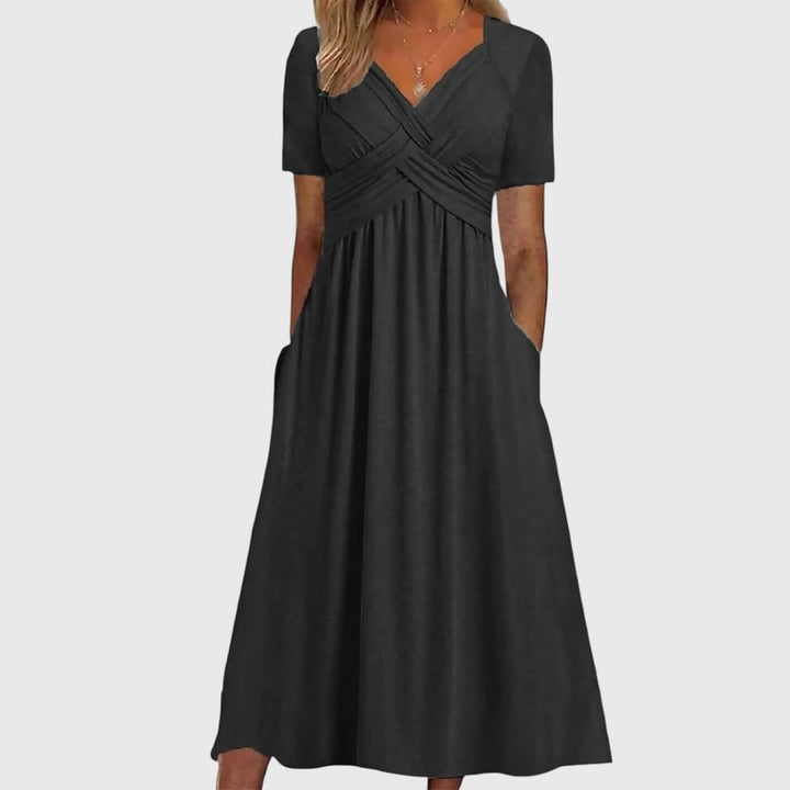 Renate™ – Elegant Midikjole med Magekontroll
