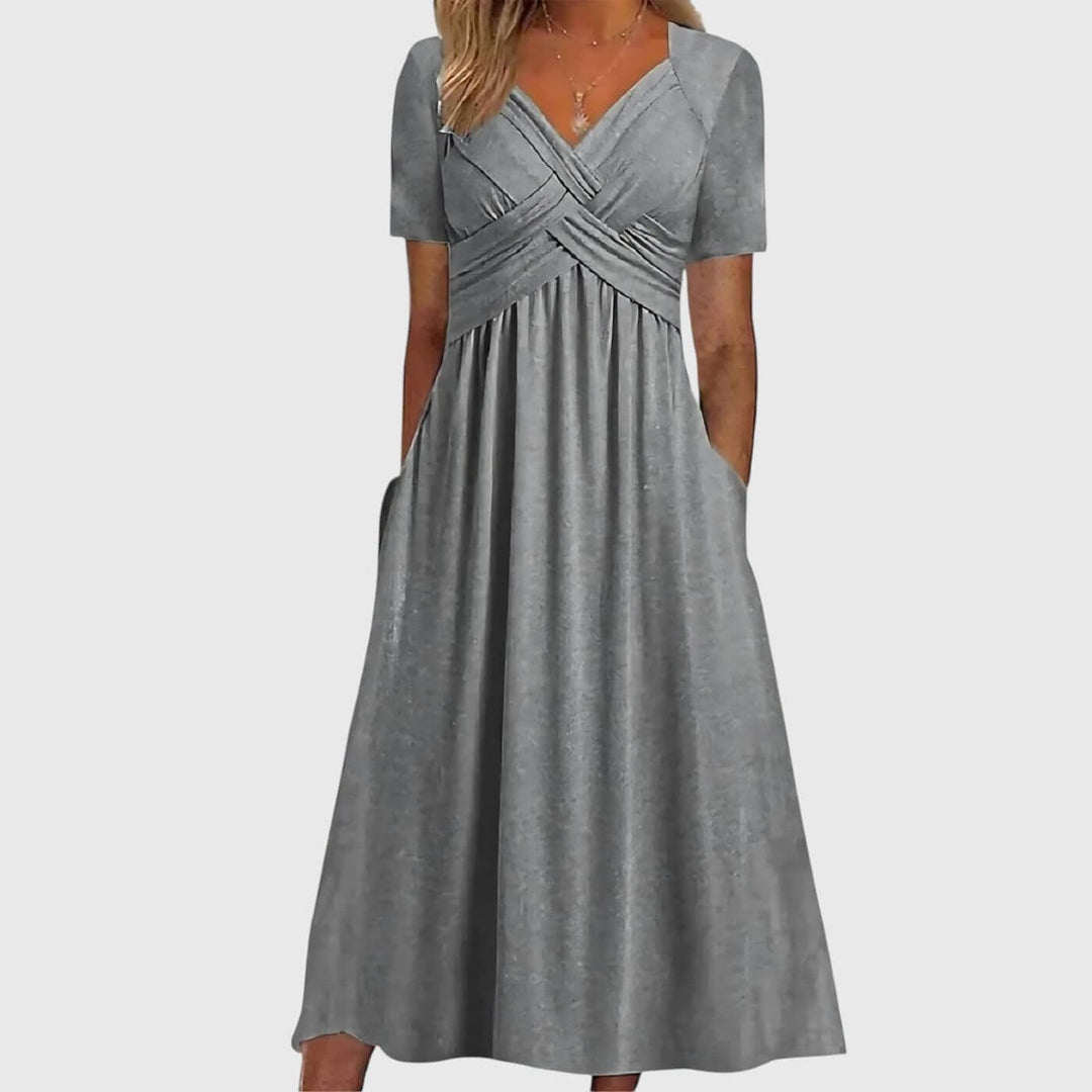 Renate™ – Elegant Midikjole med Magekontroll
