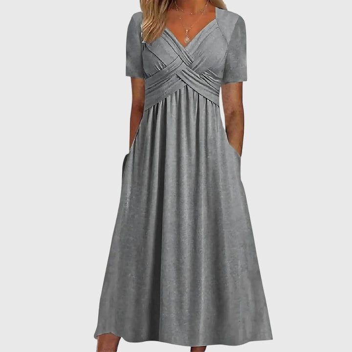 Renate™ – Elegant Midikjole med Magekontroll
