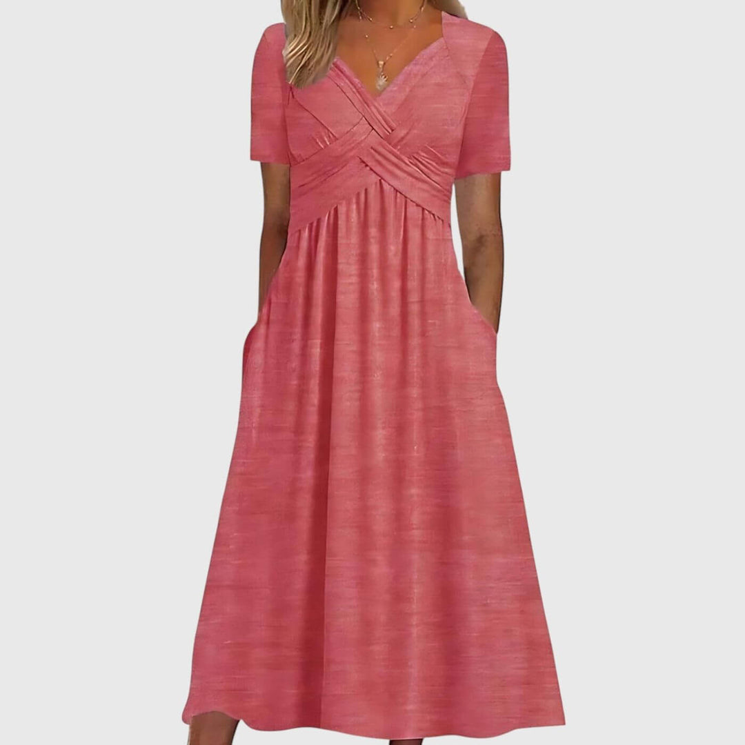 Renate™ – Elegant Midikjole med Magekontroll