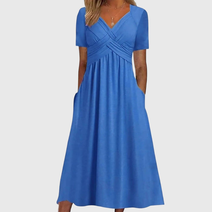 Renate™ – Elegant Midikjole med Magekontroll