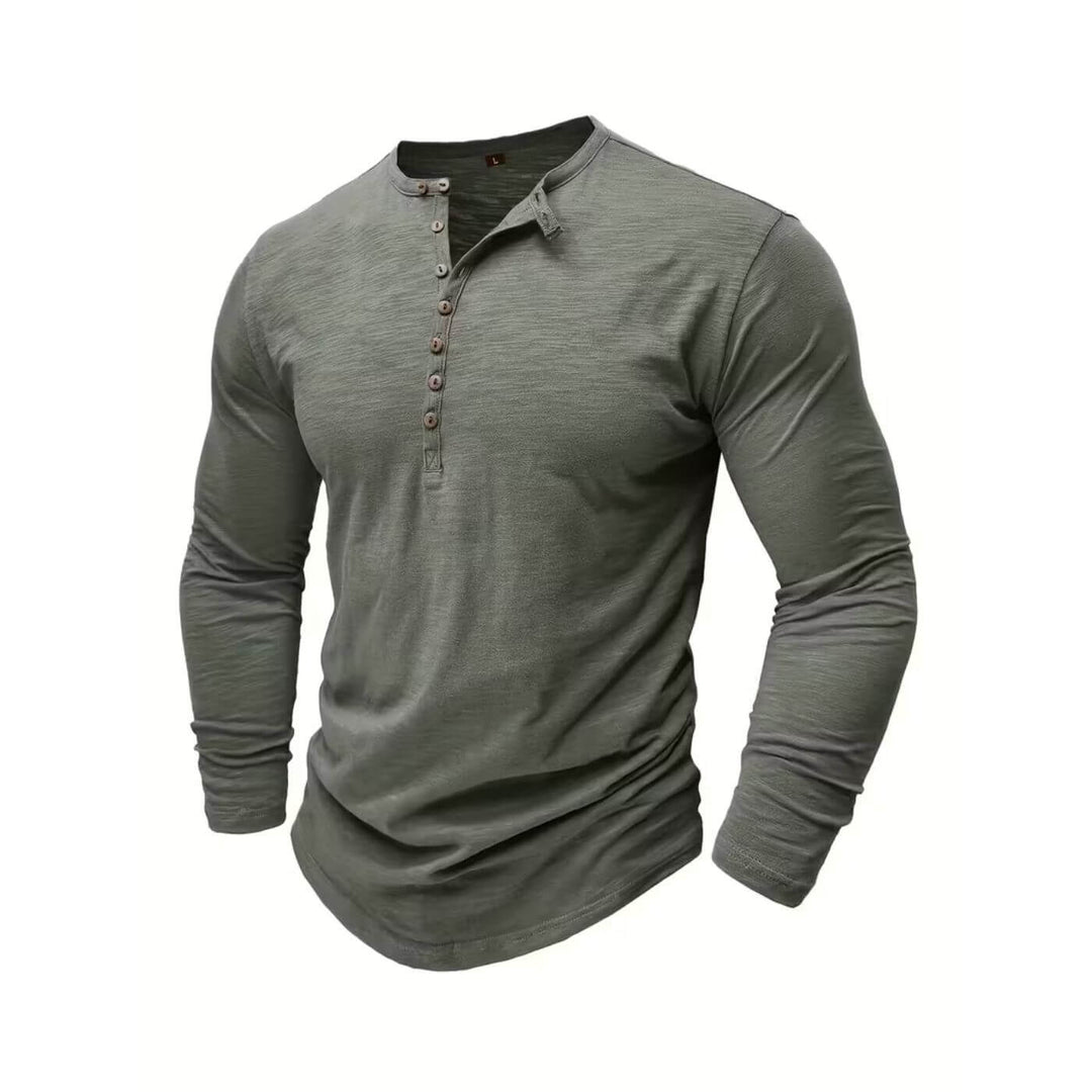 Ruben™ - Pustende Langermet Skjorte med Knapper