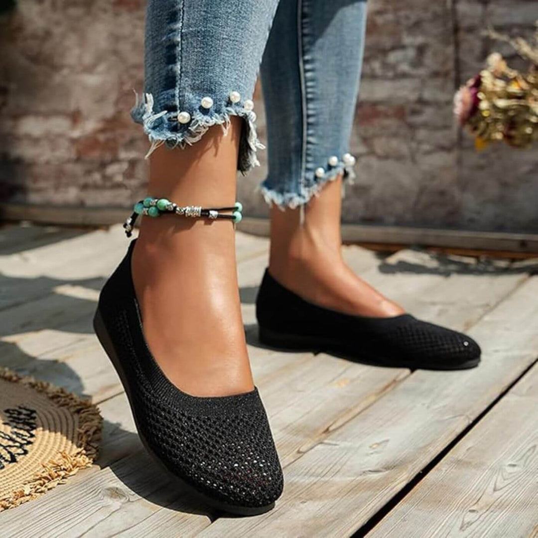 Runa™ – Pustende Komfort Ballerina Sommertsko
