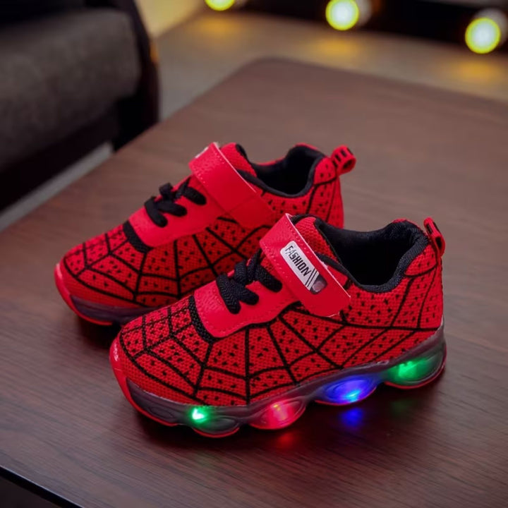 SpiderStep™- LED Joggesko med Edderkoppnettdesign