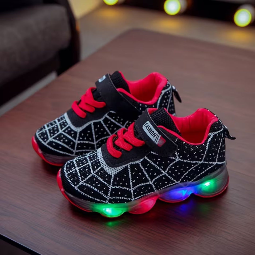 SpiderStep™- LED Joggesko med Edderkoppnettdesign