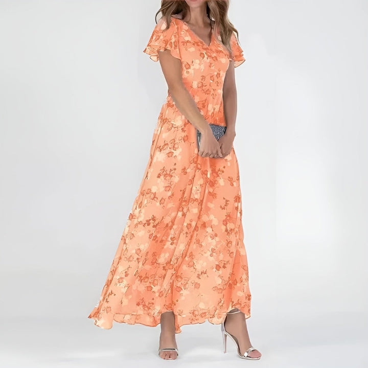 Stine™ – Elegant Flytende Maxikjole