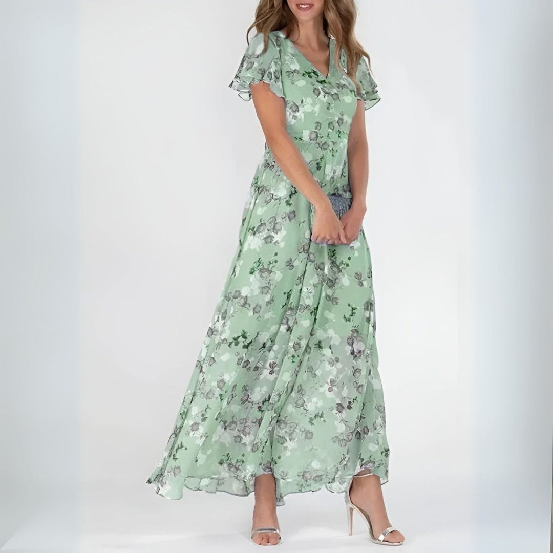 Stine™ – Elegant Flytende Maxikjole