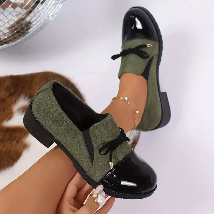 Sunniva™ - Komfortable loafers med sløyfe og chunky hæl