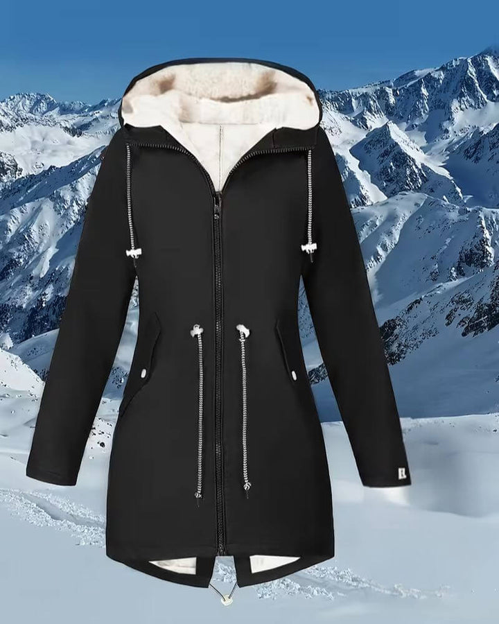 Svala™ - Varm Vinterjakke med Fôret Hette