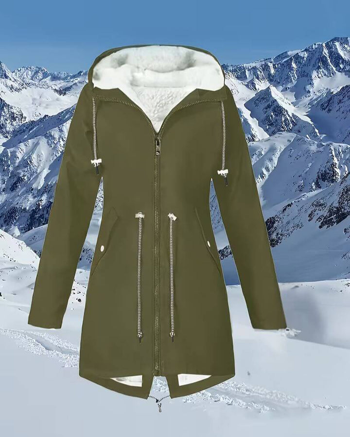 Svala™ - Varm Vinterjakke med Fôret Hette