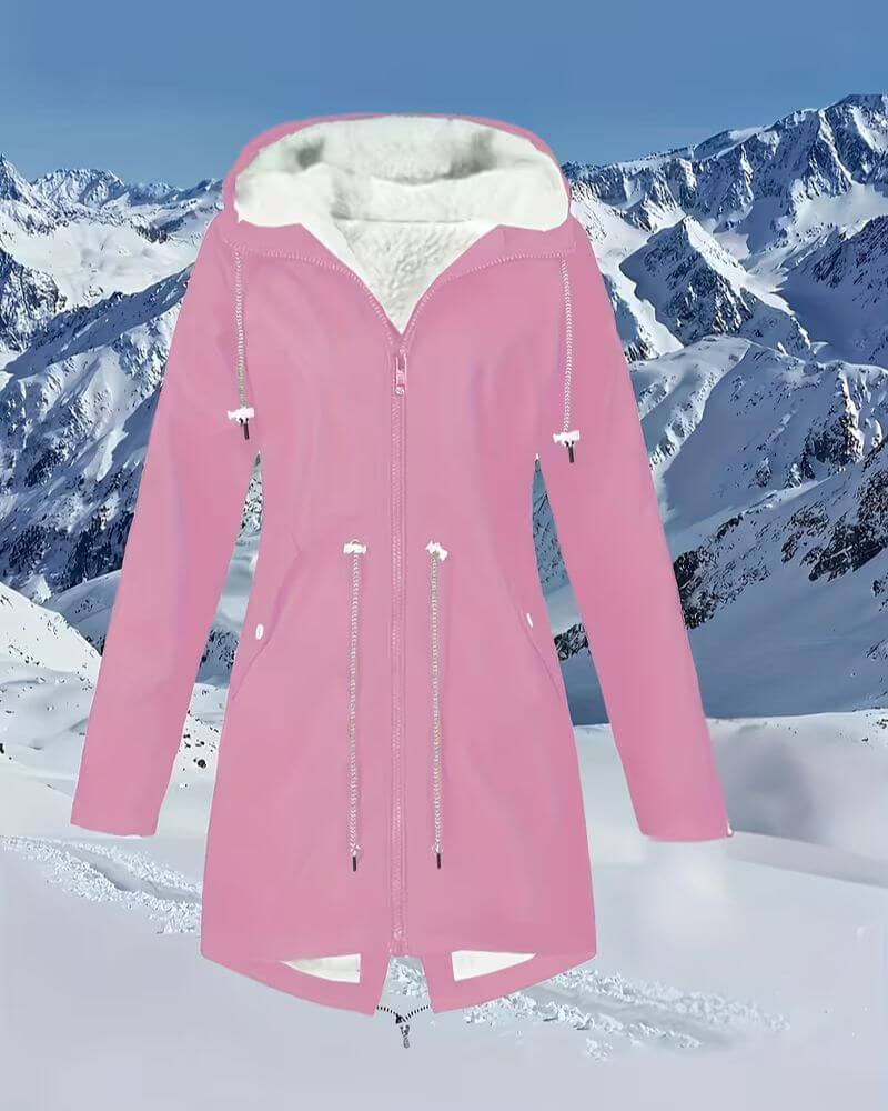 Svala™ - Varm Vinterjakke med Fôret Hette