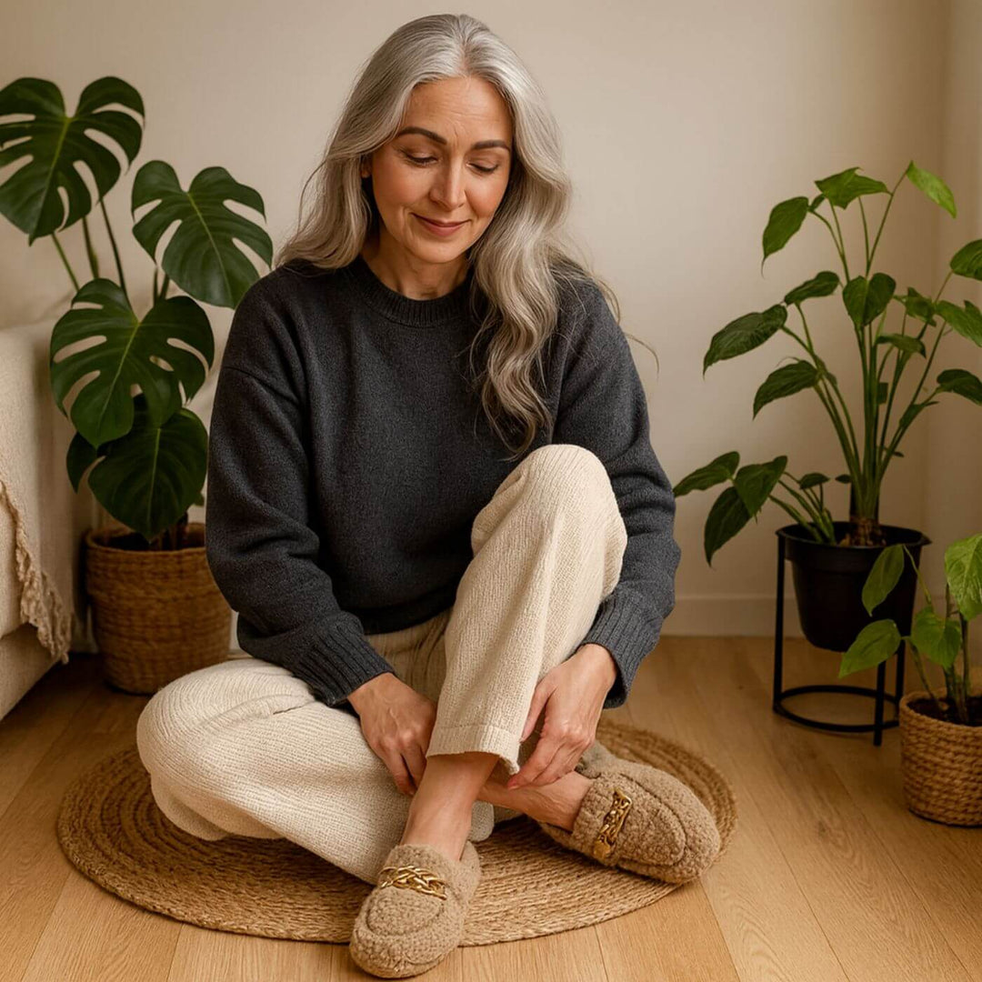 Svana™ – Luksuriøse varme fleece-mokasiner