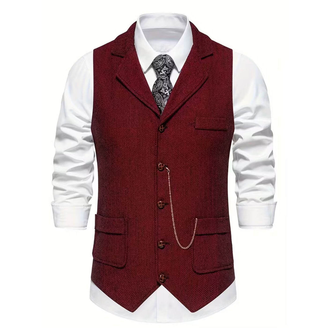 Sverre™ – Elegant Enkeltspent Vest med Slag