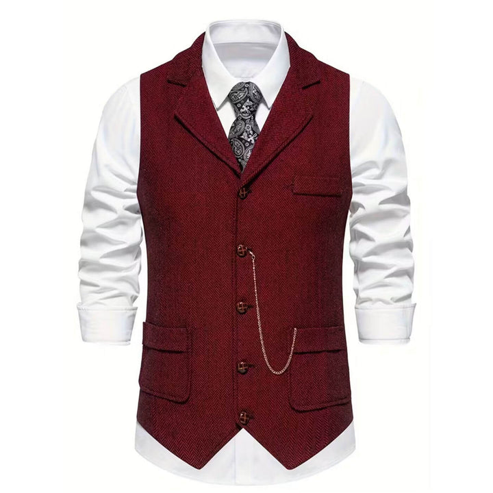 Sverre™ – Elegant Enkeltspent Vest med Slag