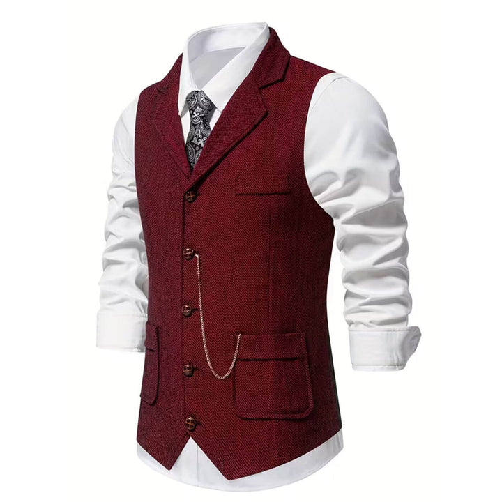 Sverre™ – Elegant Enkeltspent Vest med Slag