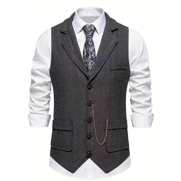 Sverre™ – Elegant Enkeltspent Vest med Slag
