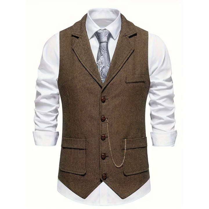 Sverre™ – Elegant Enkeltspent Vest med Slag