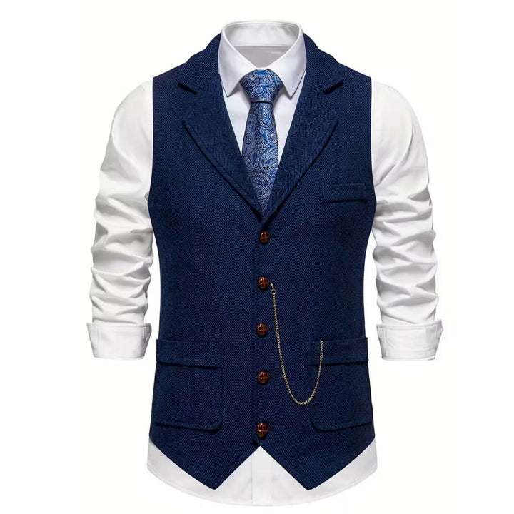 Sverre™ – Elegant Enkeltspent Vest med Slag