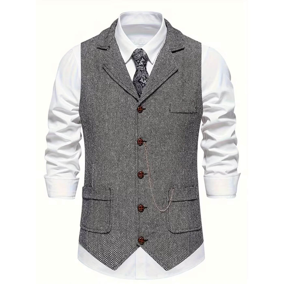 Sverre™ – Elegant Enkeltspent Vest med Slag