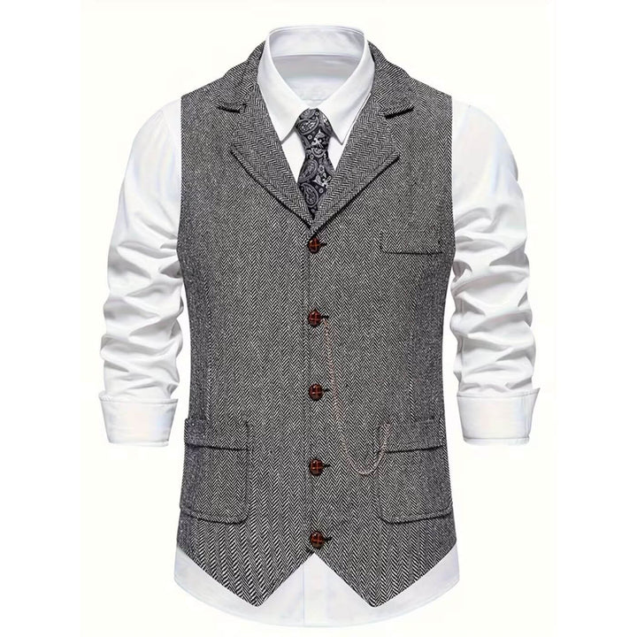 Sverre™ – Elegant Enkeltspent Vest med Slag