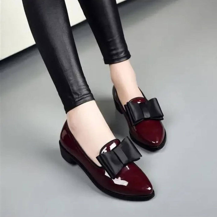 Thale™- Elegante Loafers i Skinn med Sløyfe