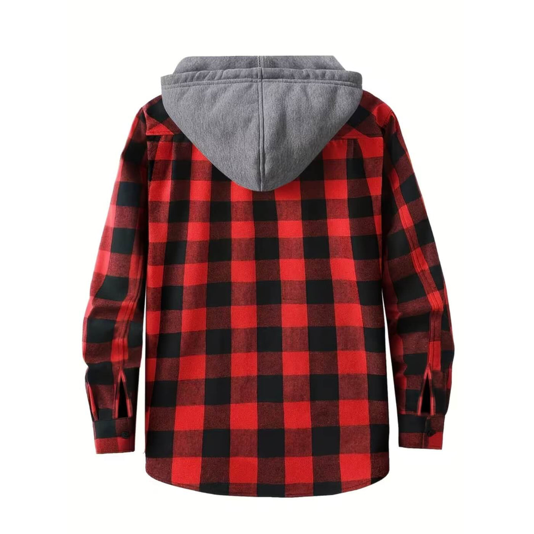 Torstein™ - Rutete hettegenser med knapper (1+1 GRATIS)