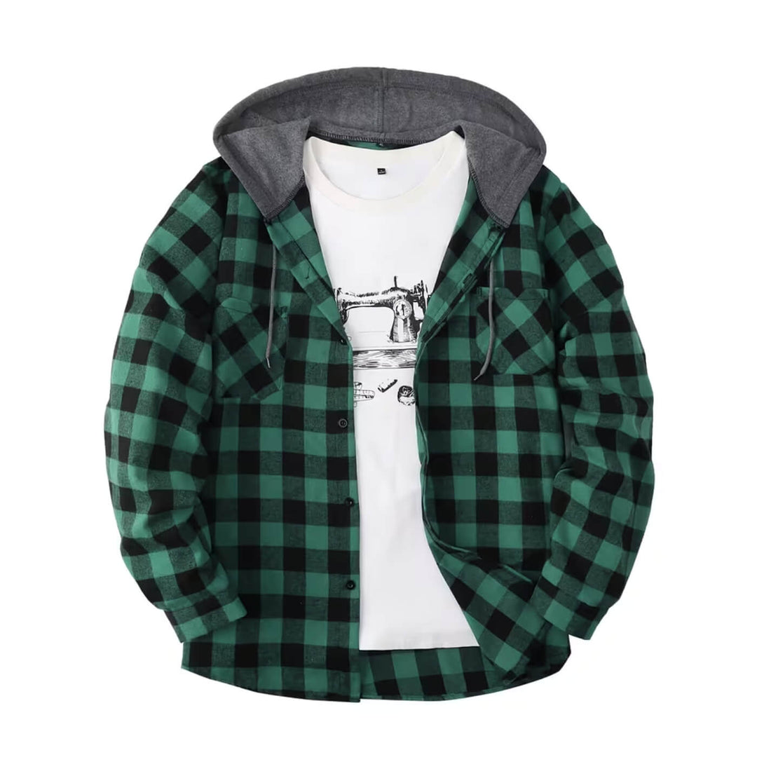 Torstein™ - Rutete hettegenser med knapper (1+1 GRATIS)