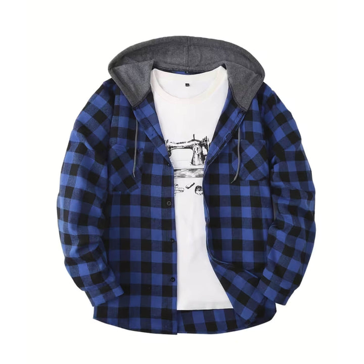Torstein™ - Rutete hettegenser med knapper (1+1 GRATIS)