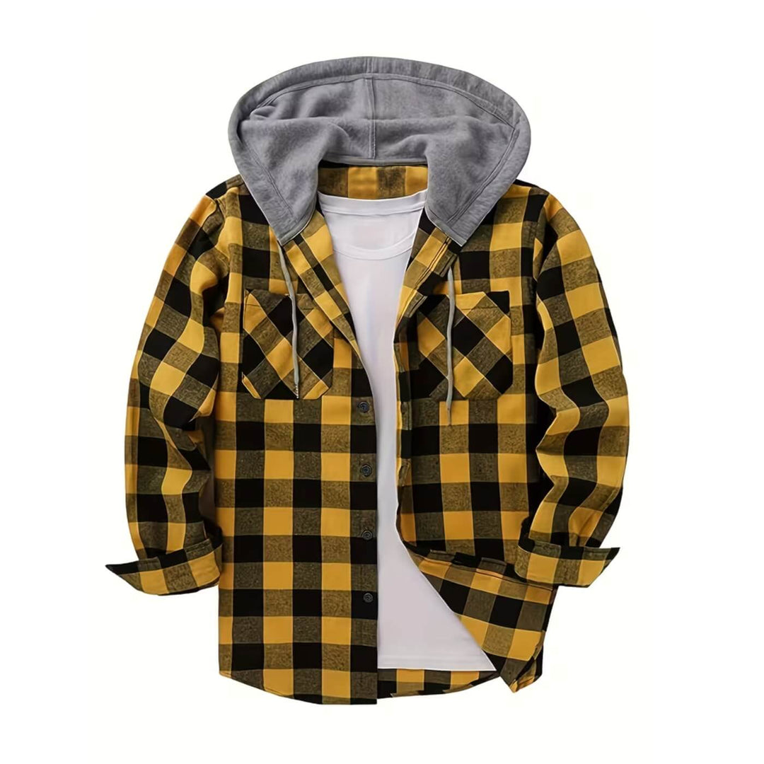 Torstein™ - Rutete hettegenser med knapper (1+1 GRATIS)