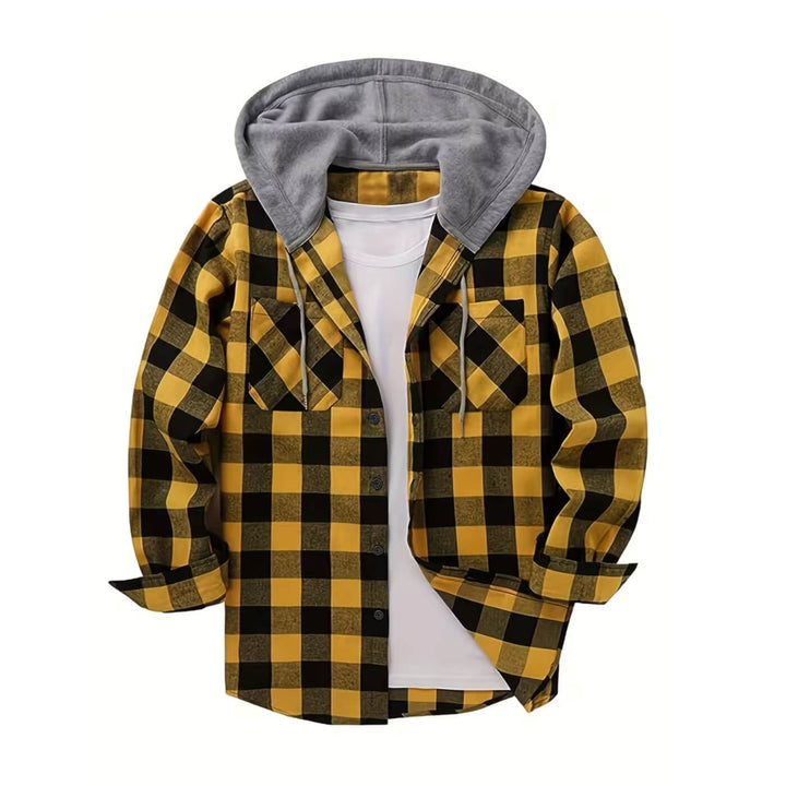Torstein™ - Rutete hettegenser med knapper (1+1 GRATIS)