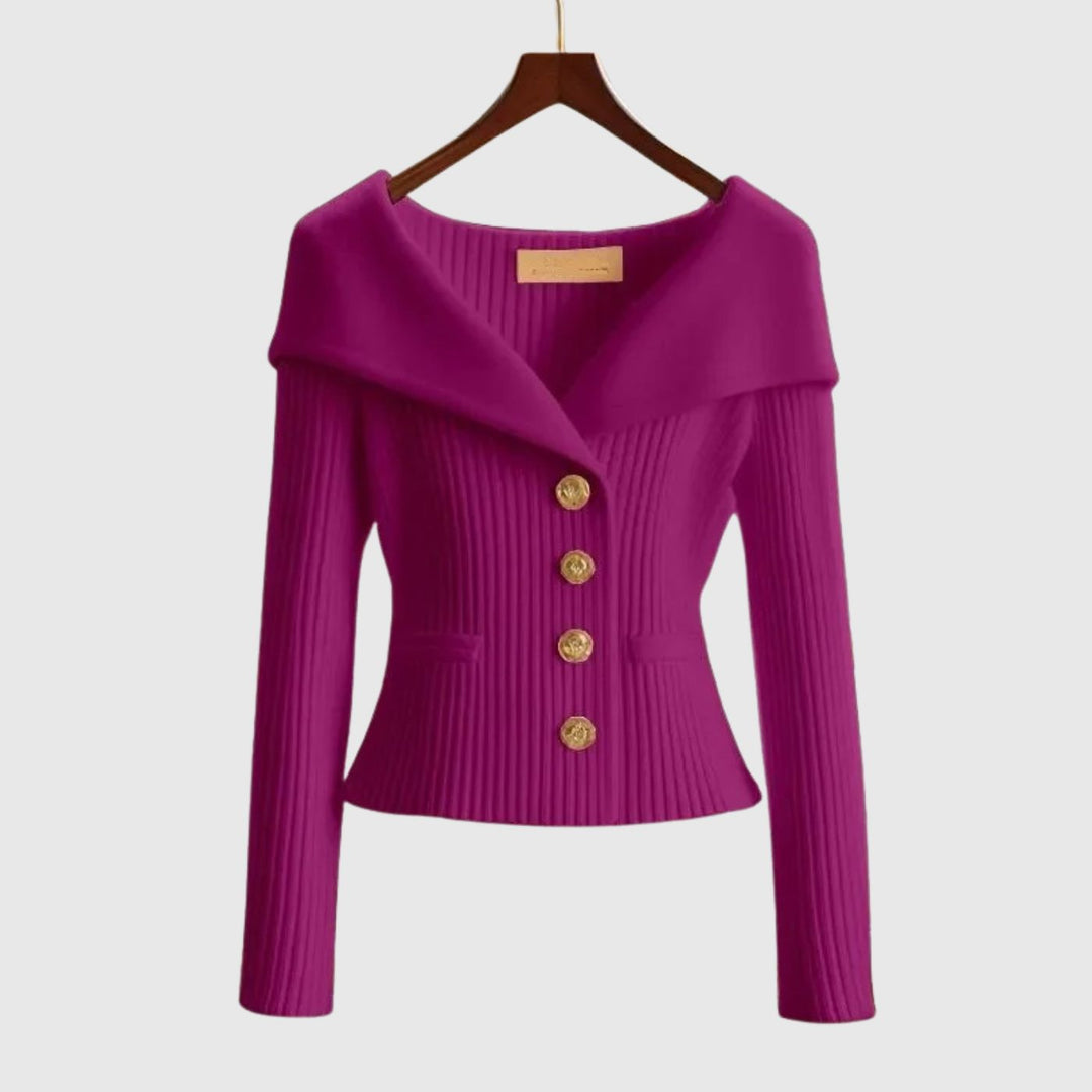Tuva™ - Elegant Ribbestrikket Genser