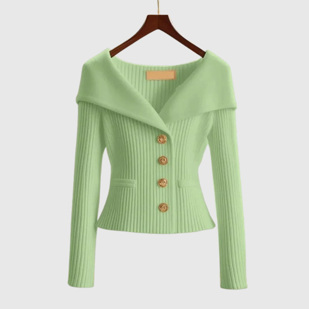 Tuva™ - Elegant Ribbestrikket Genser