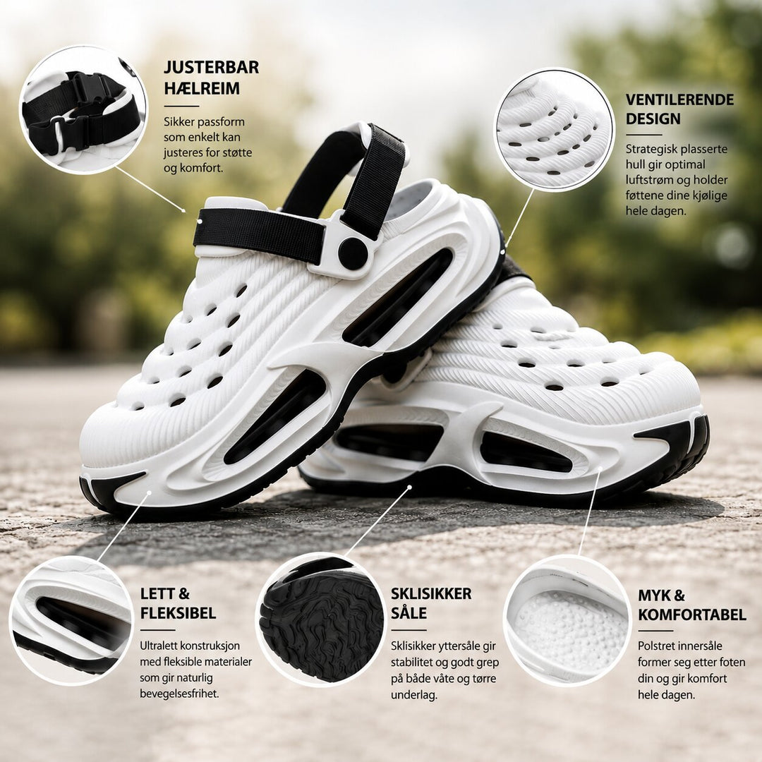 Breezy™ – Lettvektige, sklisikre og pustende clogs