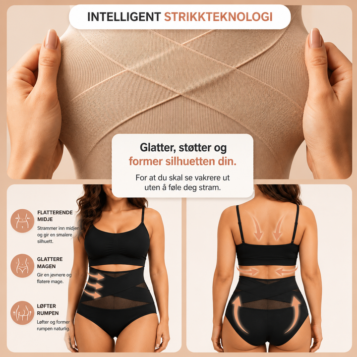 SlimFit™ – Høytaljede shaping truser med midjestramming (1+1 GRATIS)