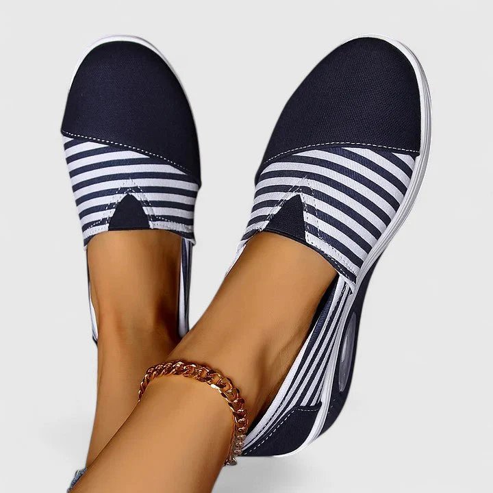 Nora™ – Ortopediske Stripete Slip-On Sneakers