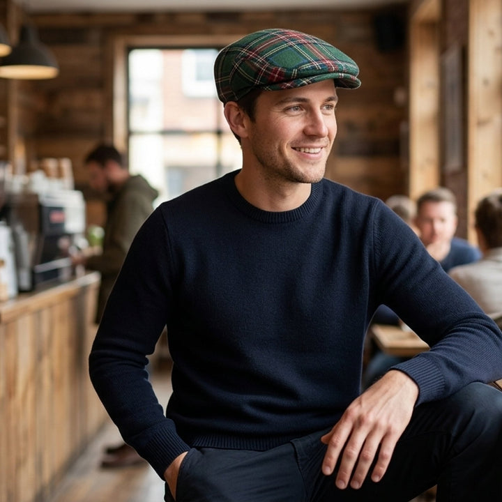 Einar™ – Skotsk Tartan Strukturert Flat Cap