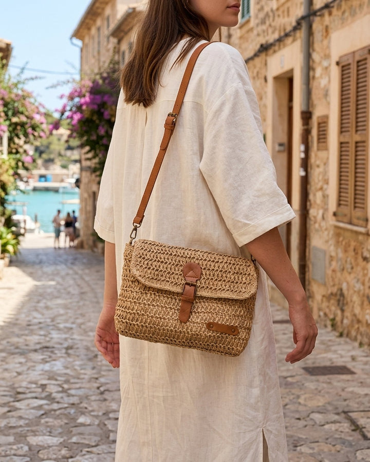 Mette™ – Vevd Spenne Flap Crossbody Bag