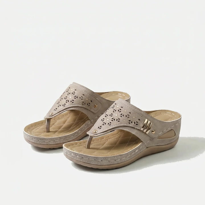 Charlotte™ – | Hælstøtte Hæl-kile Tongsandal
