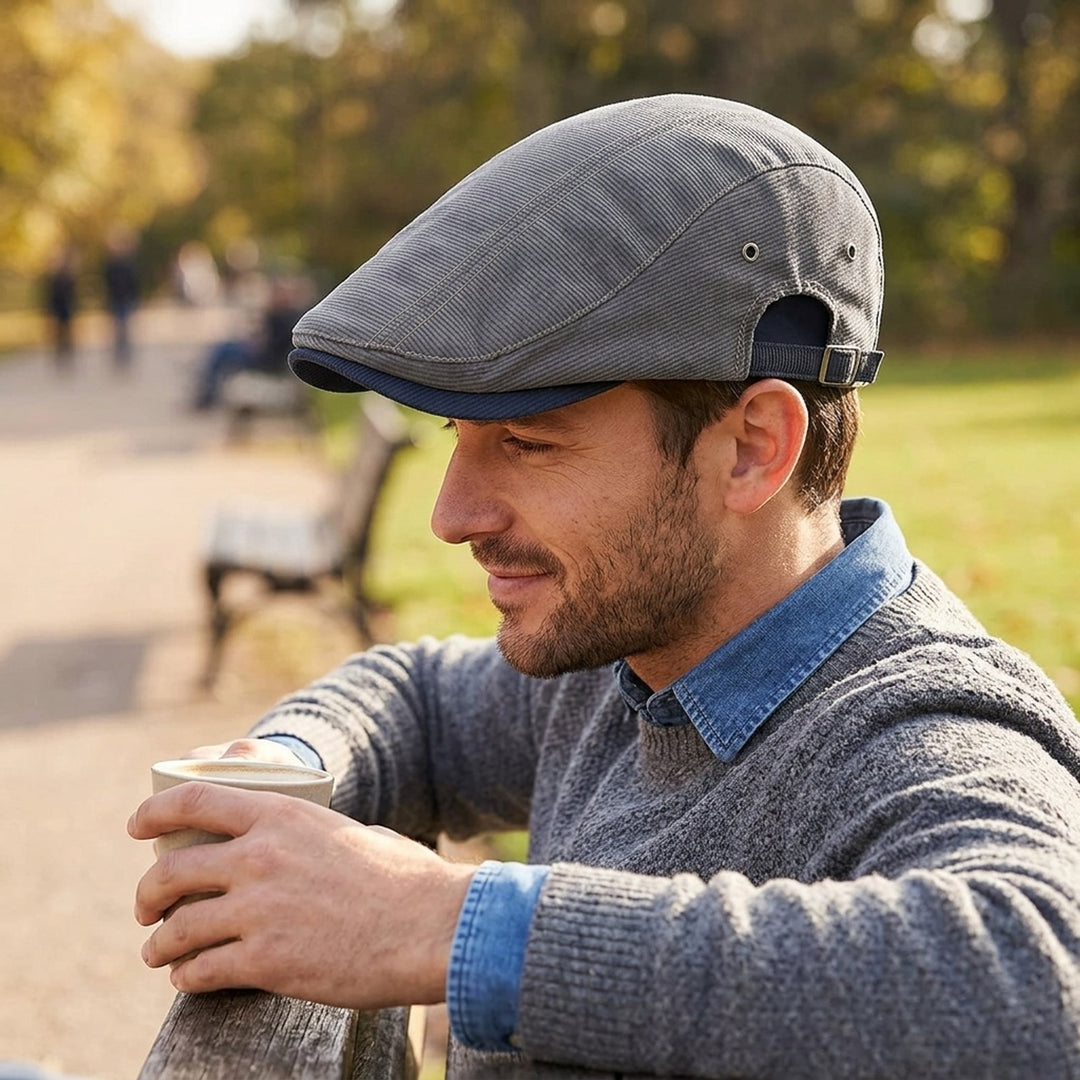 Rikke™ – Justerbar Stripete Flat Cap