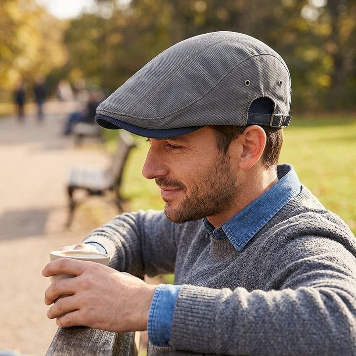 Rikke™ – Justerbar Stripete Flat Cap
