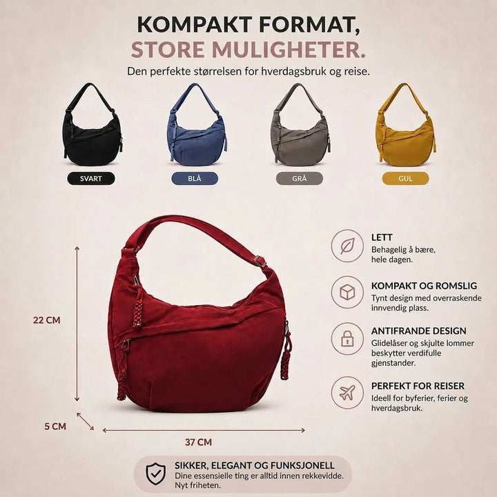 Iselin™ – Justerbar Crossbody Sling Skulderveske