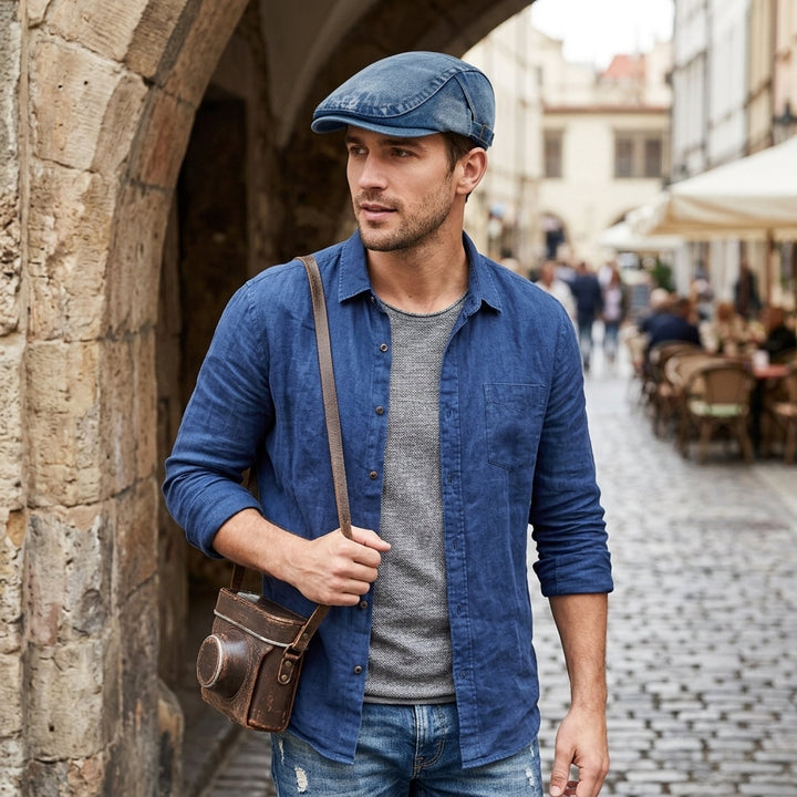 Iben™ – Justerbar Stonewashed Flat Cap