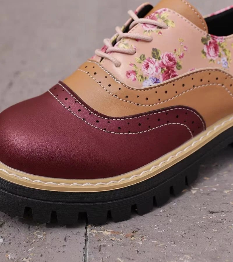 Signe™ – Blomster Spenne-Plattform Brogues