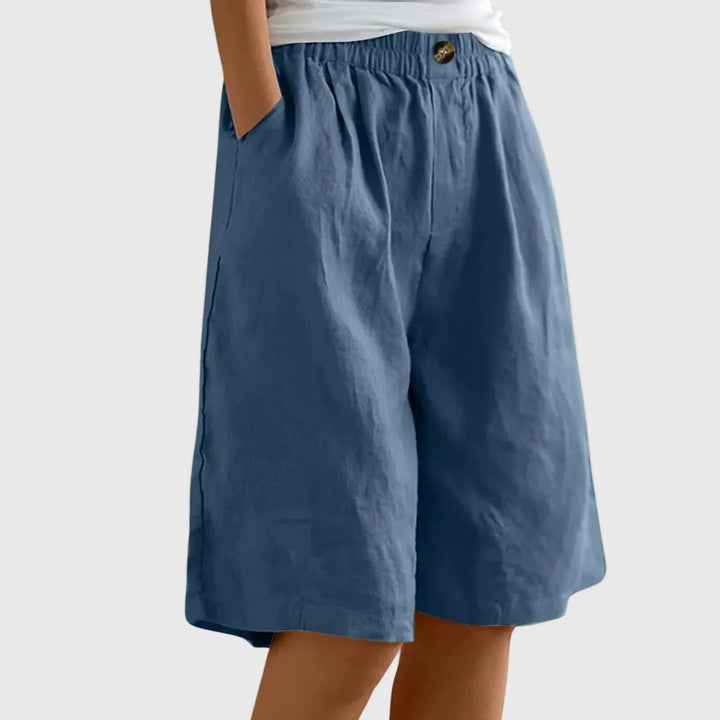 Kaisa™ – Vidbente shorts med elastisk liv.