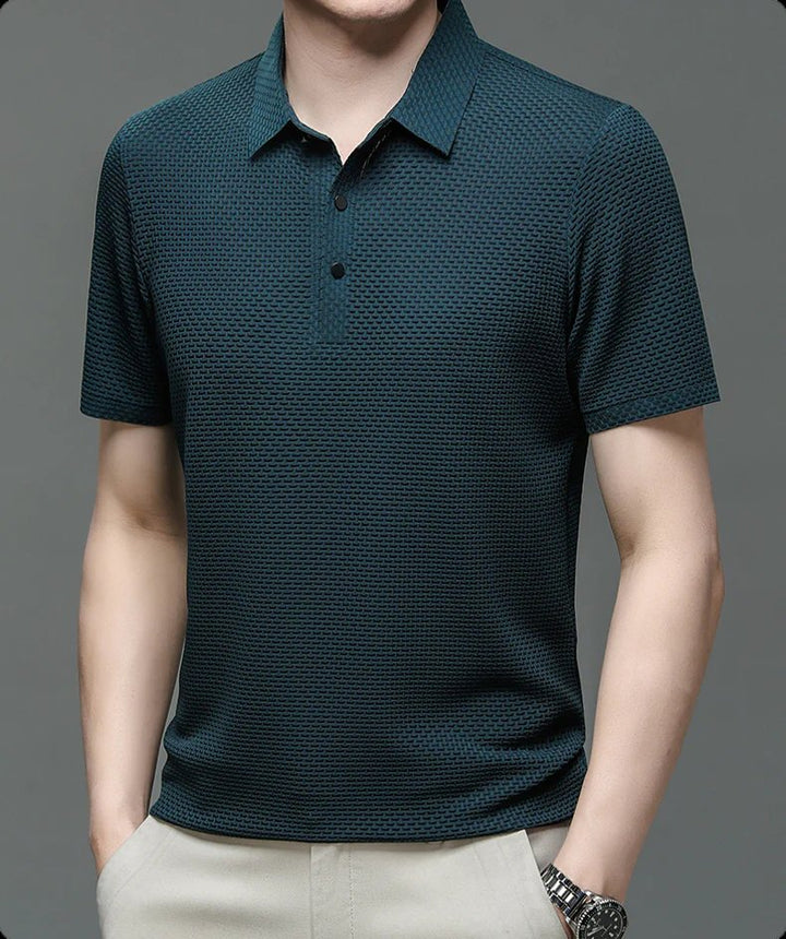 Theo™ – Pustende Mesh Teksturert Polo Skjorte