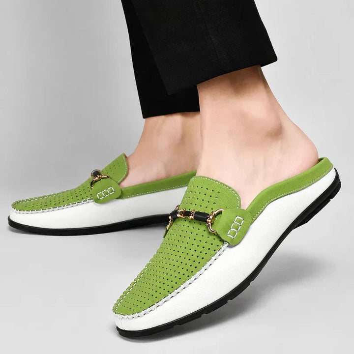 Victor™ – Perforerte Slip-On Bit Loafers Mules