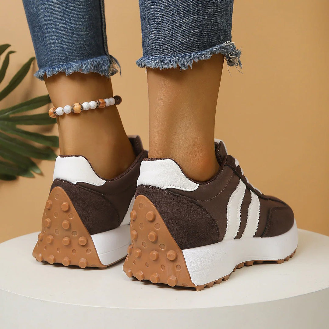 Emma™ – Snørebånd Striped Platform Sneakers