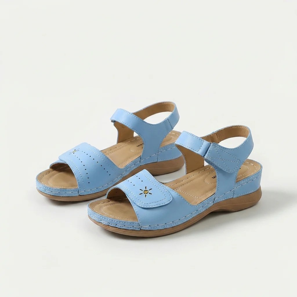 Sara™ – Velcro Stropp Perforerte Komfort Sandaler