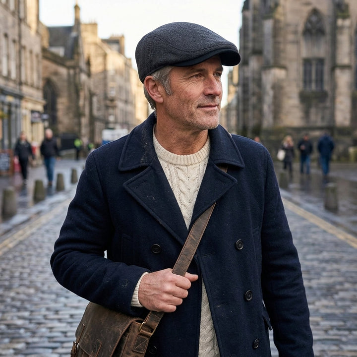 Oskar™ – Justerbar Herringbone Flat Cap