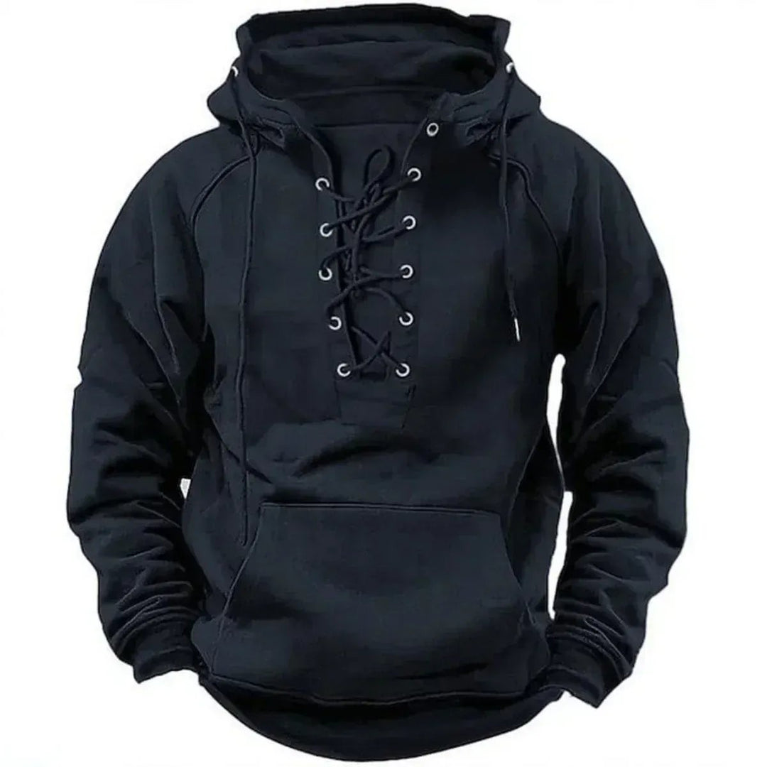 Aksel™ – Snøring Hettefleece Pullover Hoodie